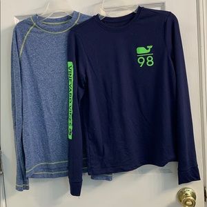 Two boys Vineyard vines performance shirts